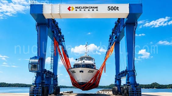 Sejlads med Nucleon MGK500 tons gummihjulsportalkran lander i Malaysia