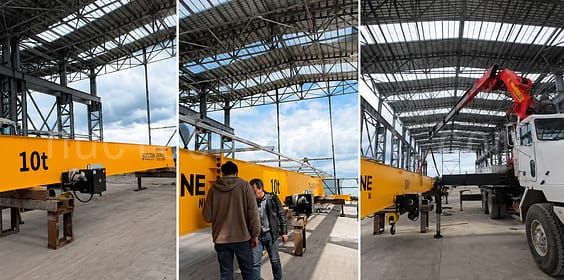 Traverskran exporterad till Kazakstan med fjärrinstallationssupport1